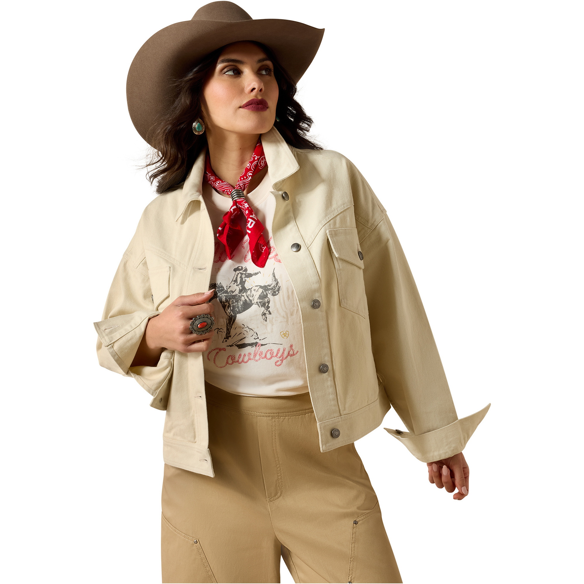 2026 Ariat Womens Solar Cotton Twill Jacket 10071115 - Summer Sand
